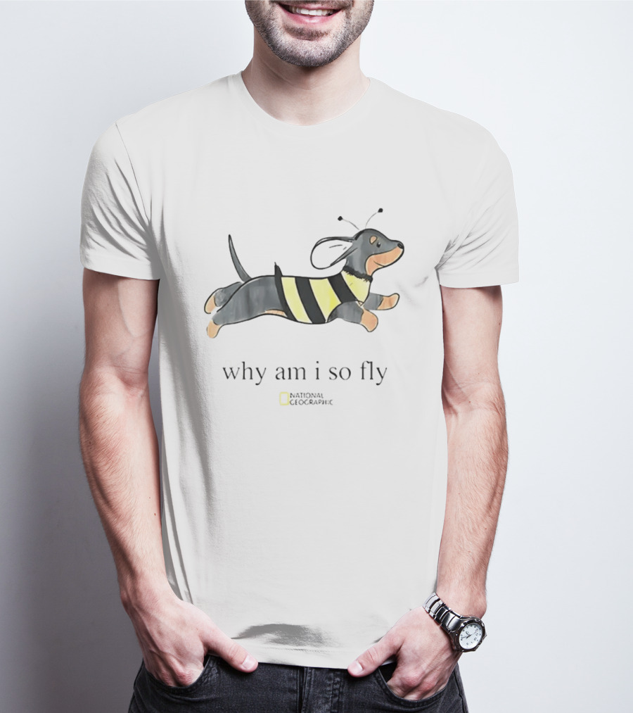 Why Am I So Fly Dachshund Bee National Geographic T-Shirt