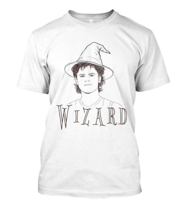 Wizard Mustache Man Wearing Hat Sketch T-Shirt