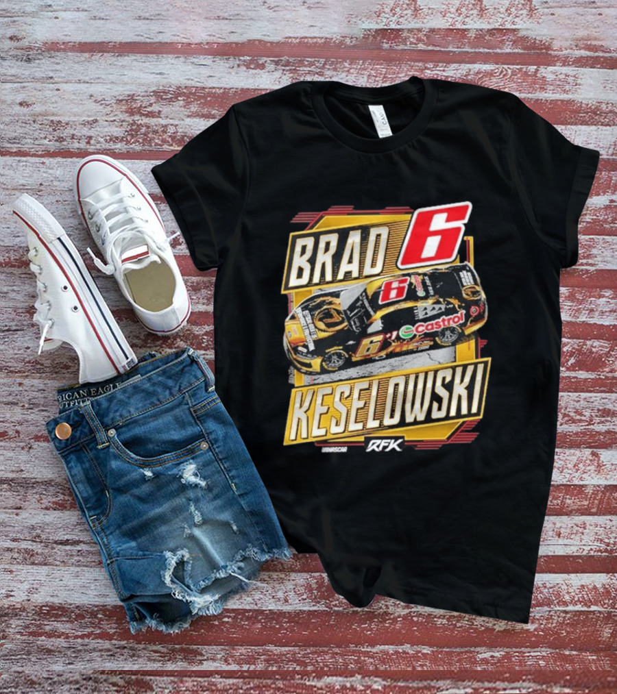 Brad Keselowski RFK Racing NASCAR Castrol Number 6 T-Shirt