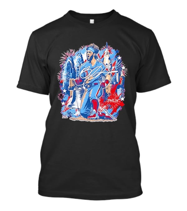 Bryce Harper Philly 2026 Liberty Bell Fireworks Celebration T-Shirt