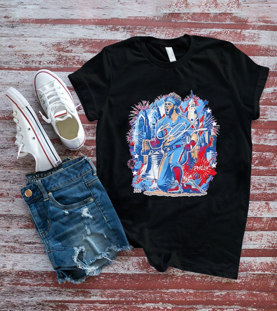 Bryce Harper Philly 2026 Liberty Bell Fireworks Celebration T-Shirt