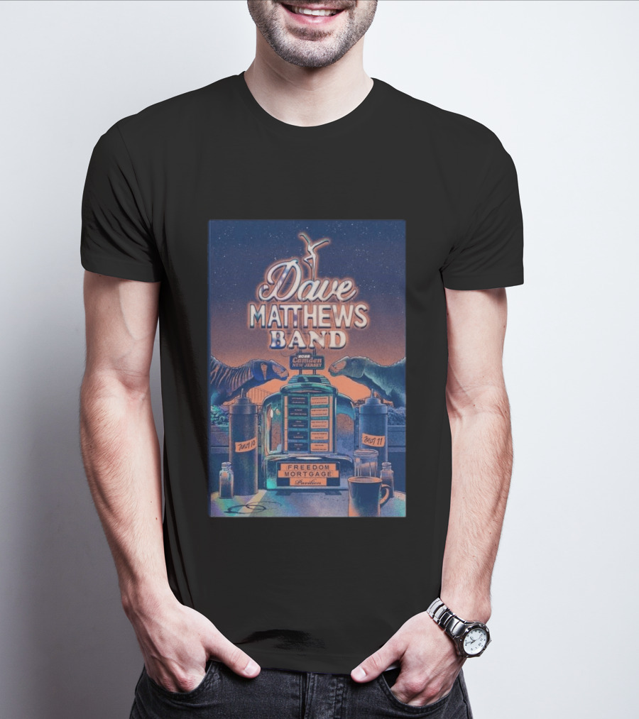 Dave Matthews Band Camden New Jersey July 10 And 11 2026 Freedom Mortgage Pavilion T-Shirt