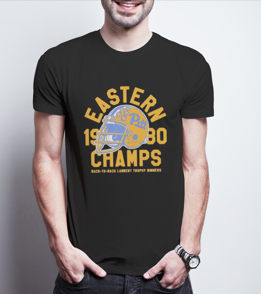 Eastern 1980 Champs Pitt Back To Back Lambert Trophy Winners Football Helmet T-Shirt