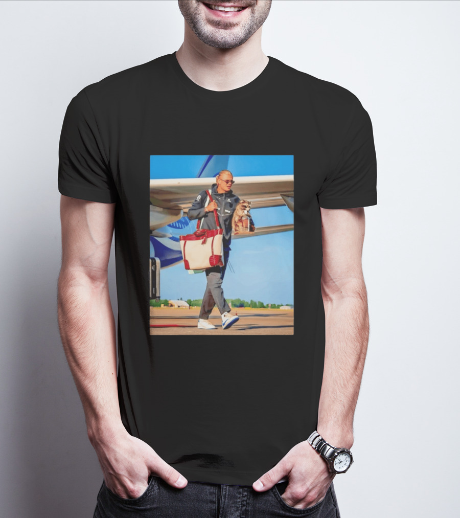 Erling Haaland Returns To Norway With Taxidermy Whiskey Raccoon T-Shirt