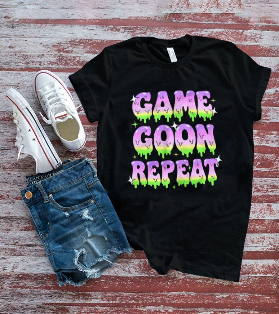 Game Goon Repeat Dripping Gamer Slang Pixel T-Shirt