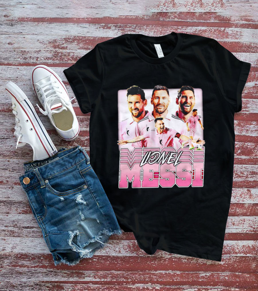 Lionel Messi Inter Miami Celebration Pink Jersey T-Shirt