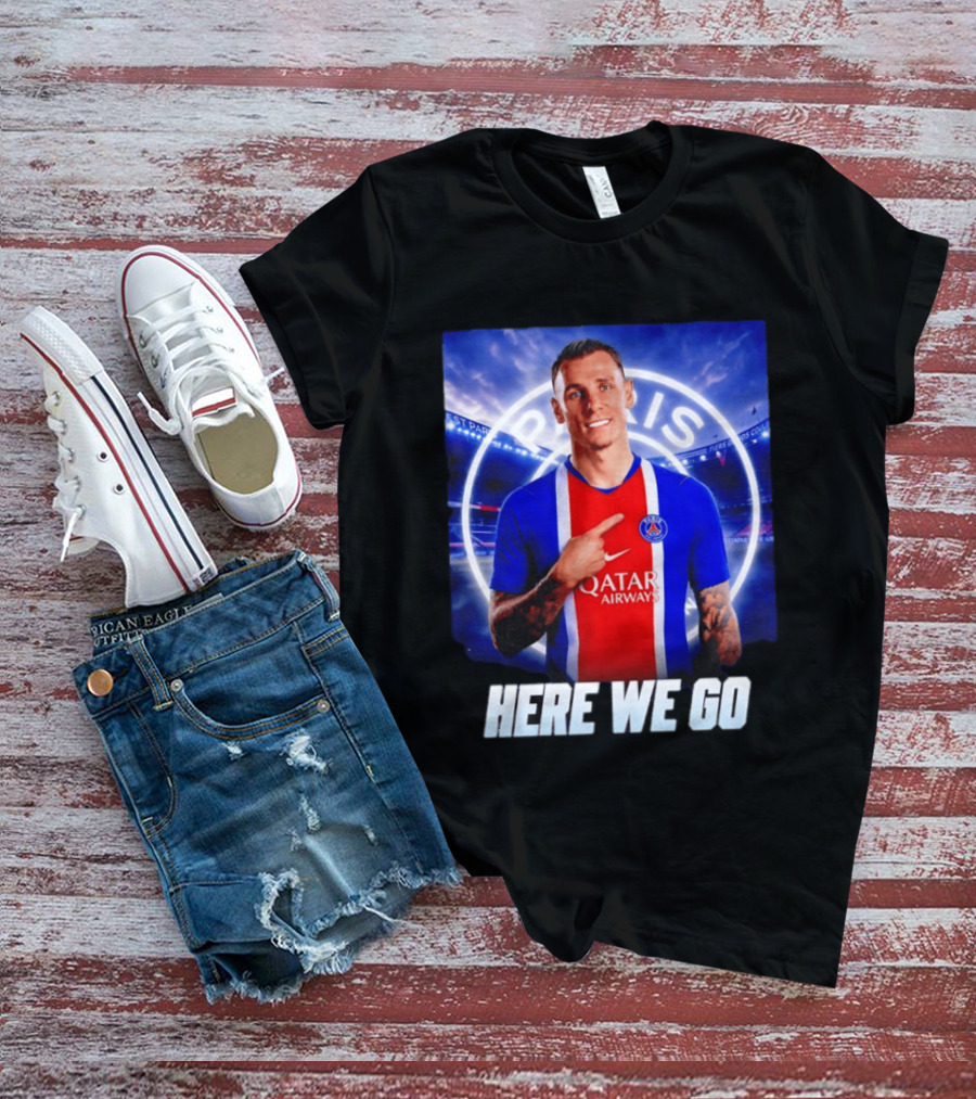 Lucas Digne Paris Saint Germain Transfer Announcement Here We Go T-Shirt