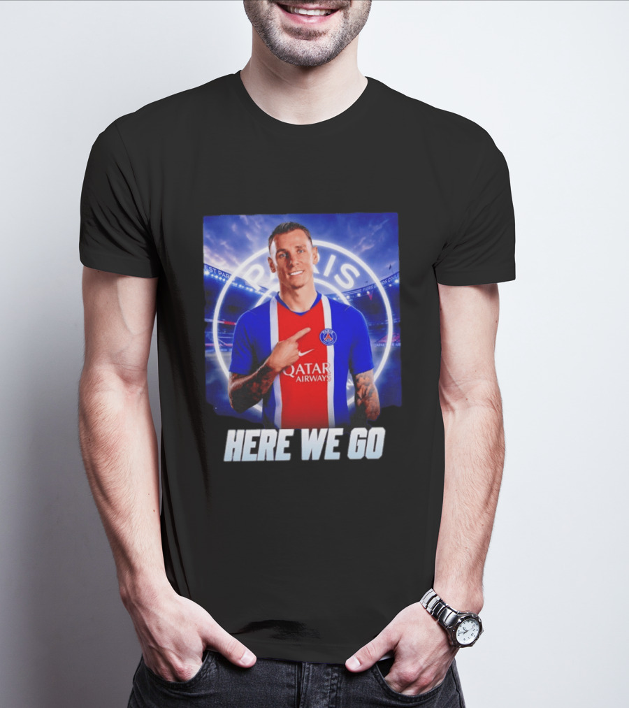 Lucas Digne Paris Saint Germain Transfer Announcement Here We Go T-Shirt