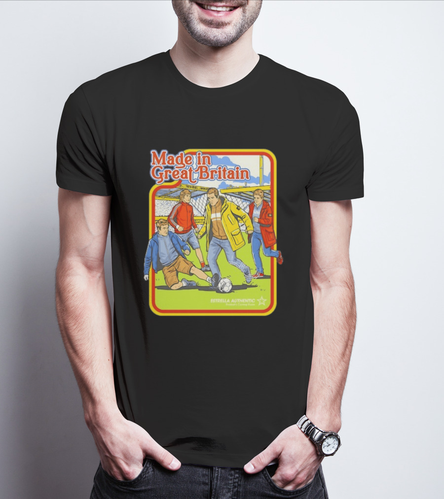 Made In Great Britain Estrella Authentic Football's Coming Home Soccer Game T-Shirt