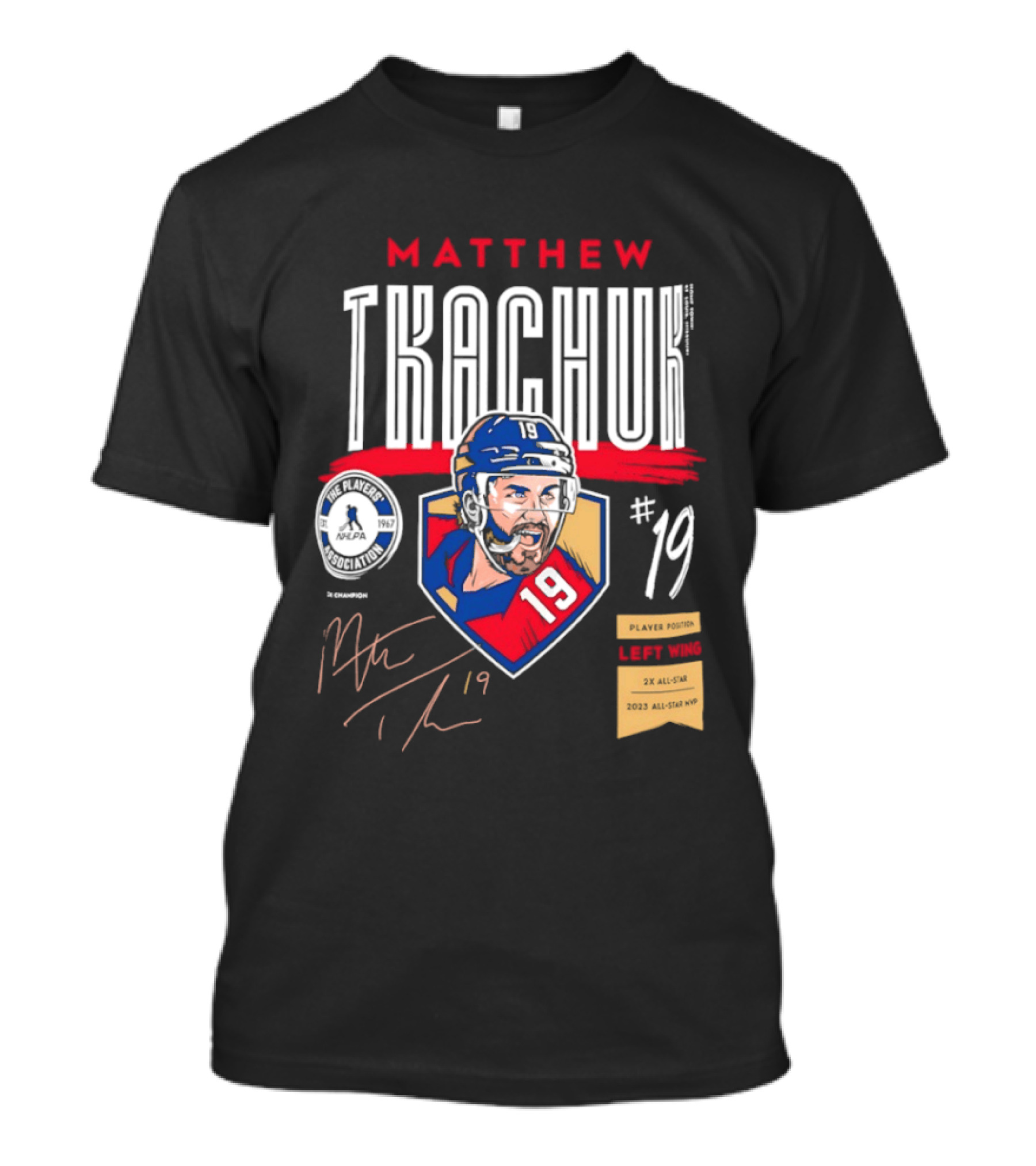 Matthew Tkachuk No19 Florida Panthers Left Wing Hockey Player T-Shirt