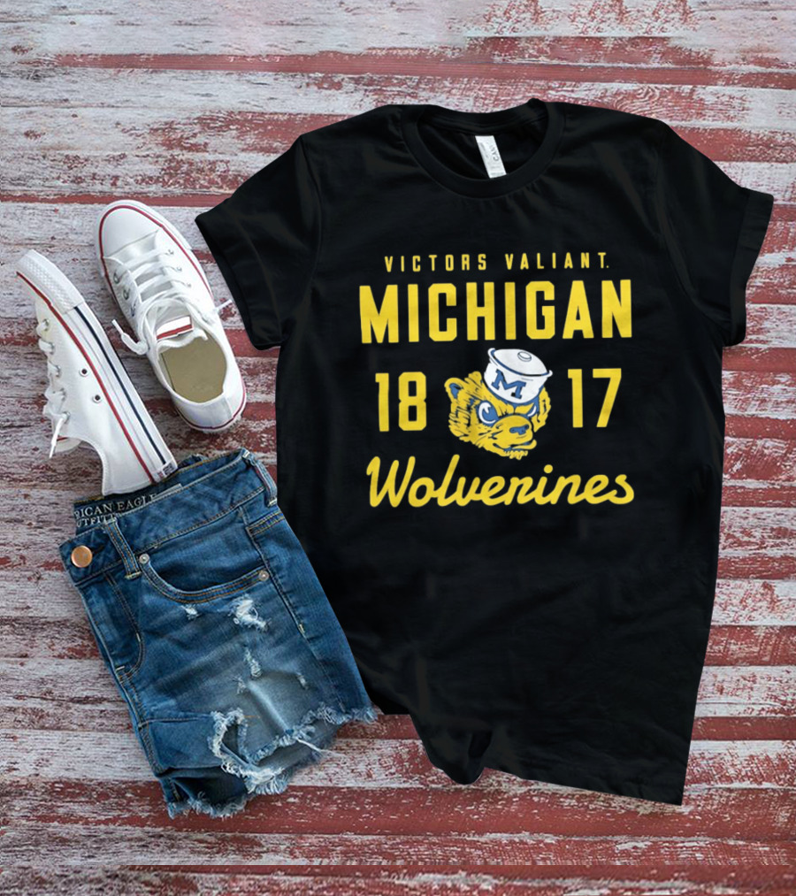 Michigan Wolverines Victors Valiant 1817 Wolverine Head T-Shirt