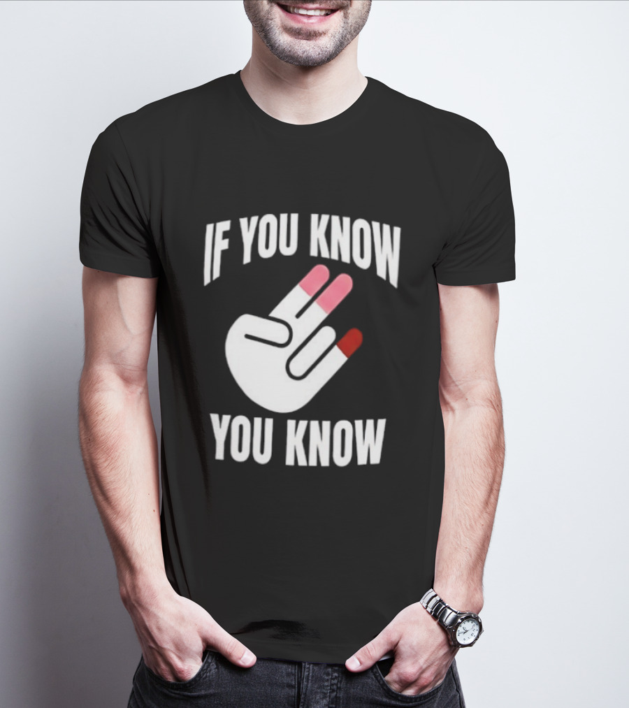 If You Know You Know Hand Gesture IYKYK Text And Finger T-Shirt