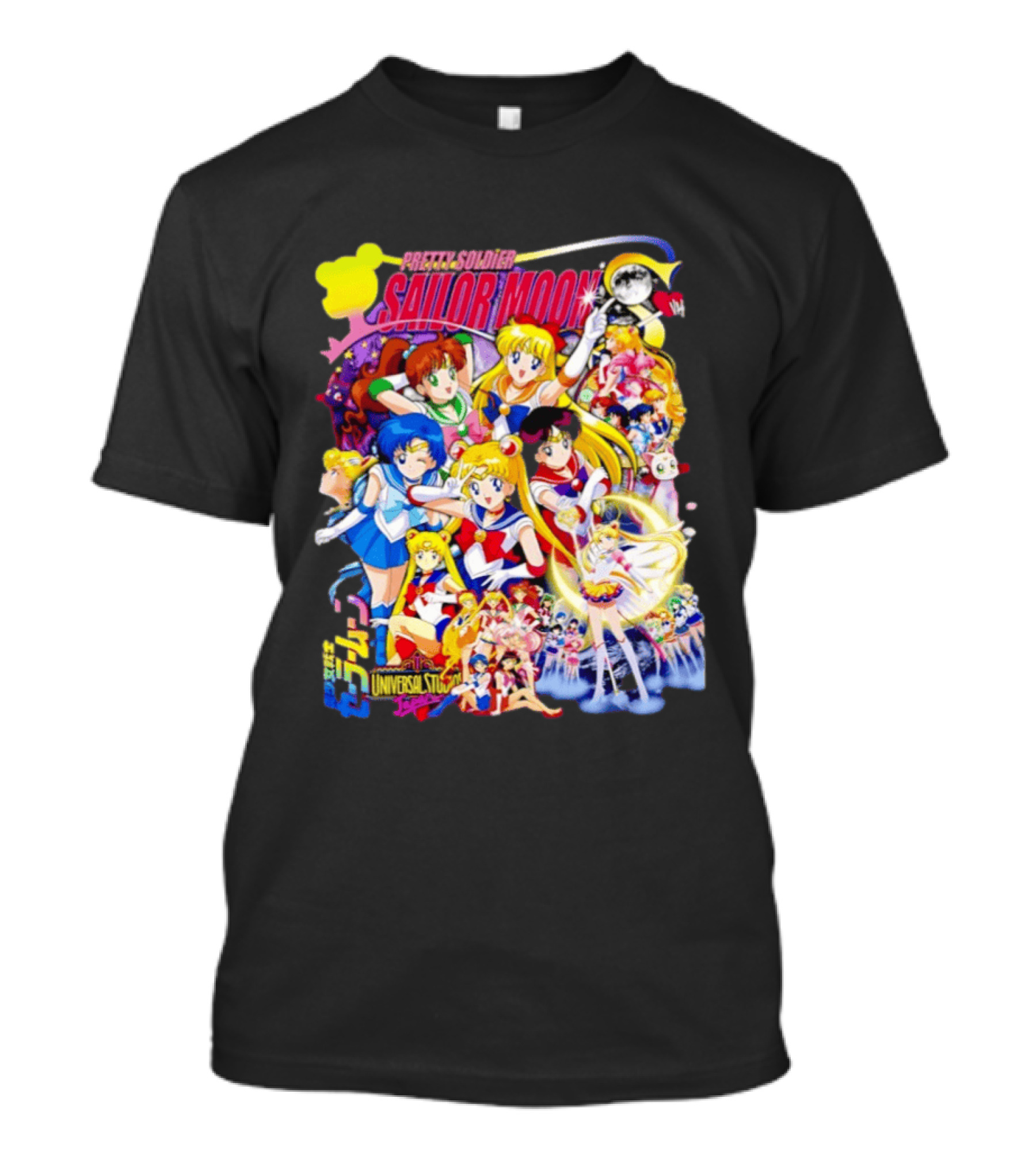 Pretty Soldier Sailor Moon Universal Studios Japan Anime Characters T-Shirt