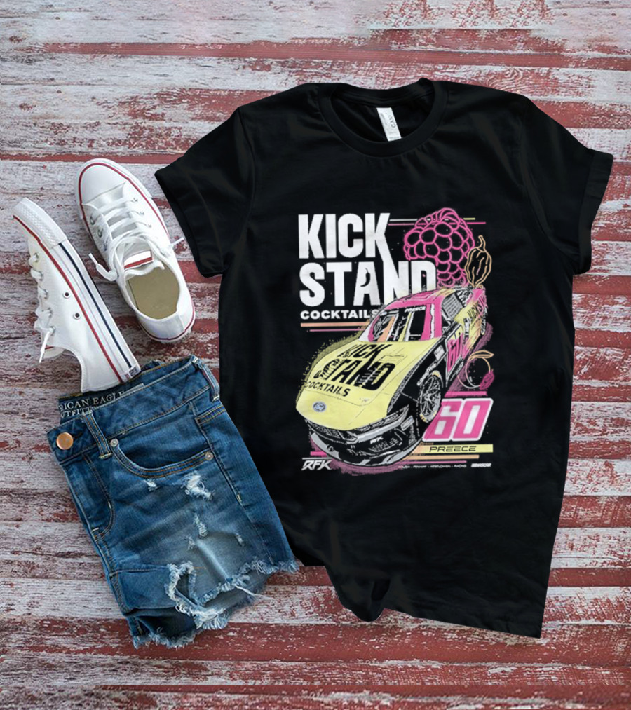 Kickstand Cocktails RFK Racing 60 Ryan Preece Car T-Shirt