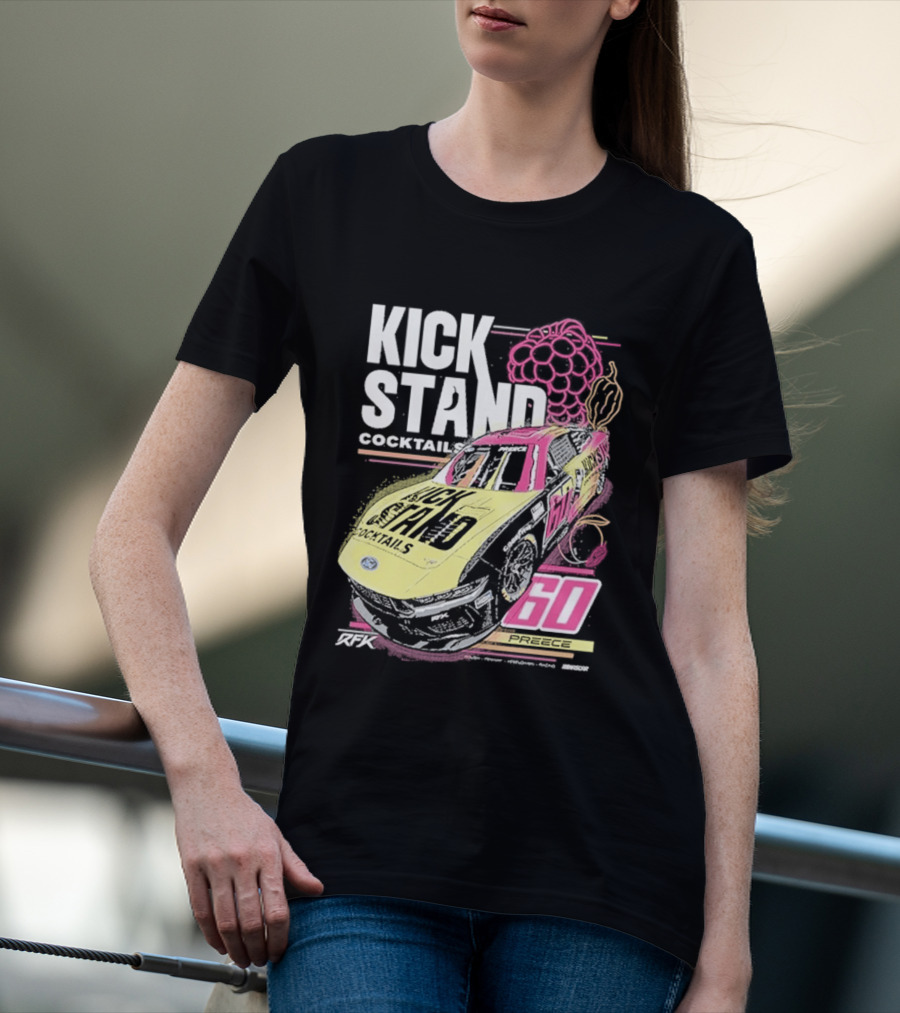 Kickstand Cocktails RFK Racing 60 Ryan Preece Car T-Shirt