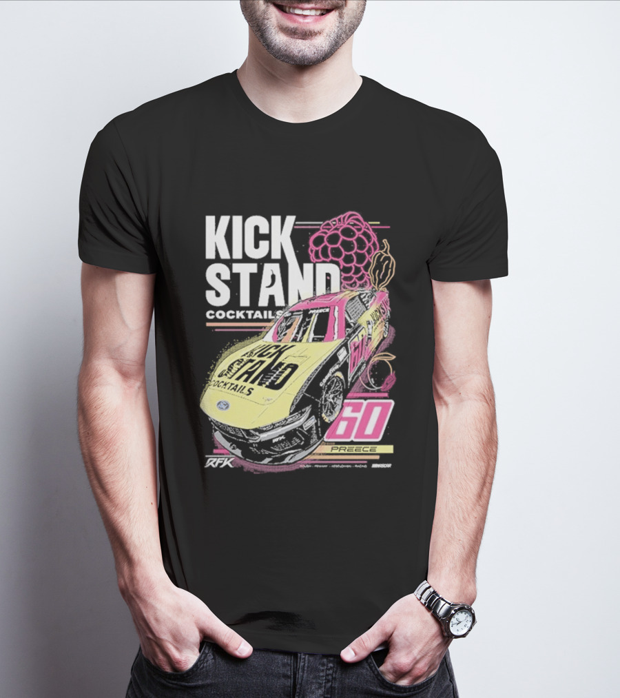Kickstand Cocktails RFK Racing 60 Ryan Preece Car T-Shirt
