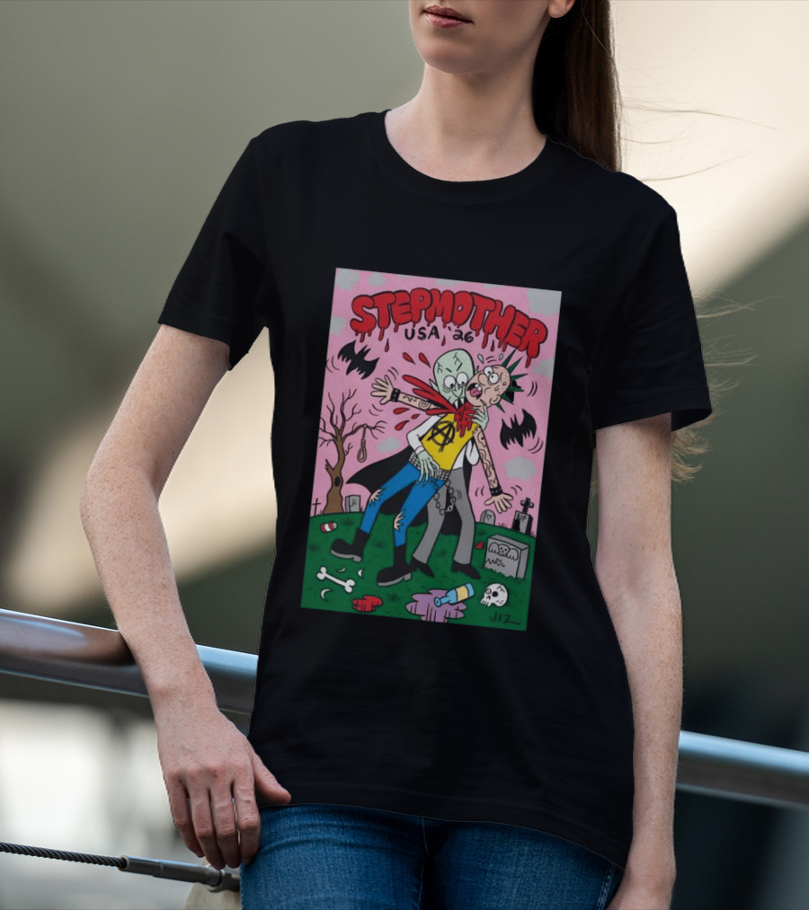 Stepmother USA 26 Punk Vampire Graveyard Scene T-Shirt