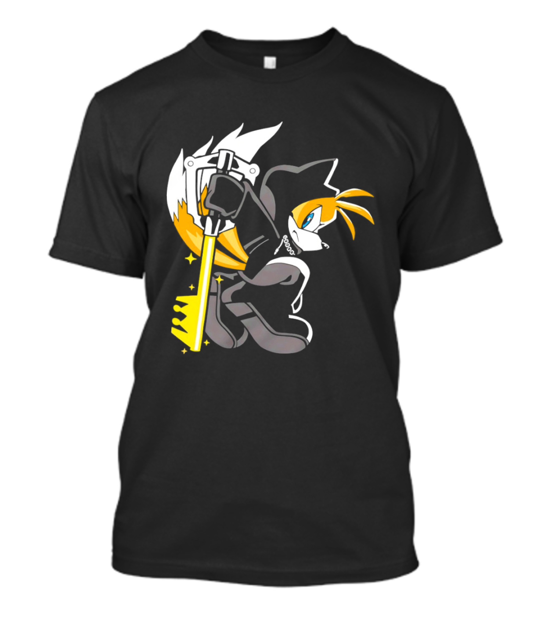 Tails The Fox In Organization XIII Cloak Holding Keyblade T-Shirt