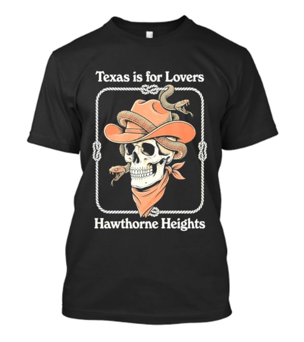 Texas Is For Lovers Hawthorne Heights Cowboy Skull T-Shirt