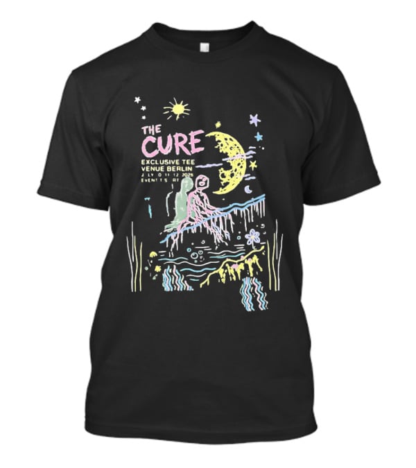 The Cure Exclusive Venue Berlin 4 6 12 2023 Beneath Crescent Moon T-Shirt