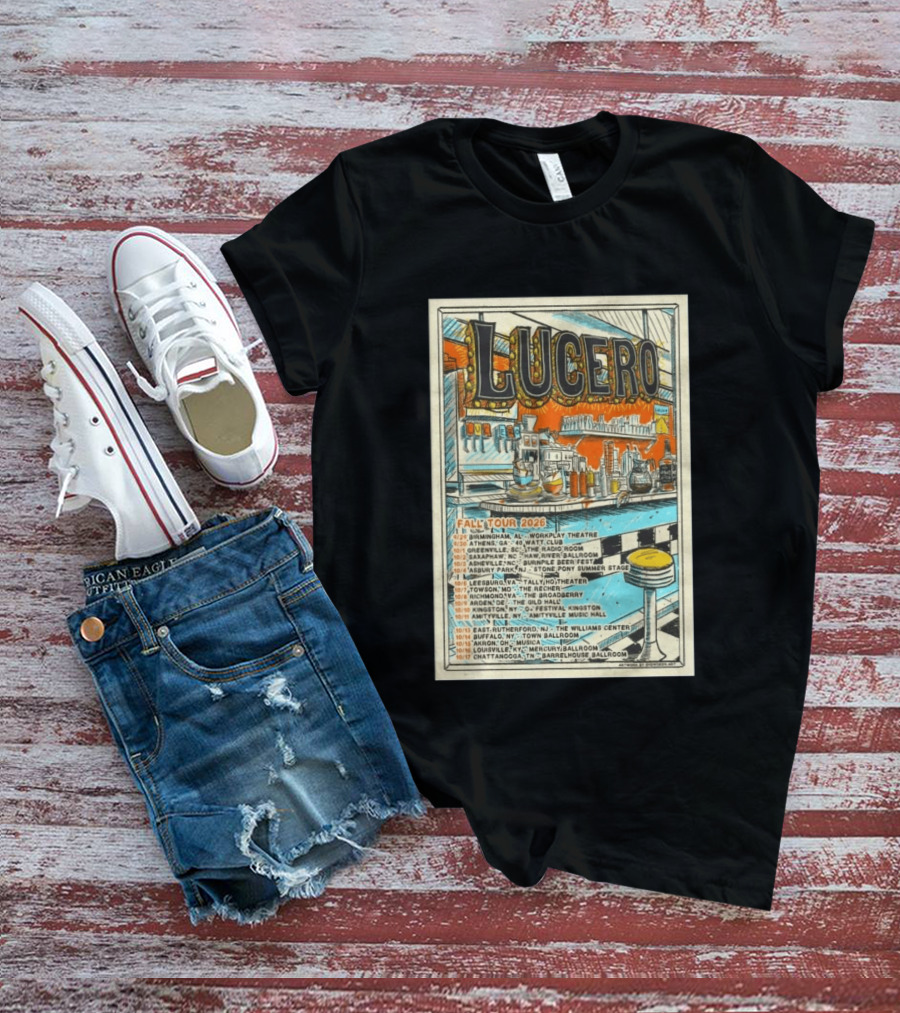 LUCERO Fall Tour 2026 Concert Dates And Venues T-Shirt
