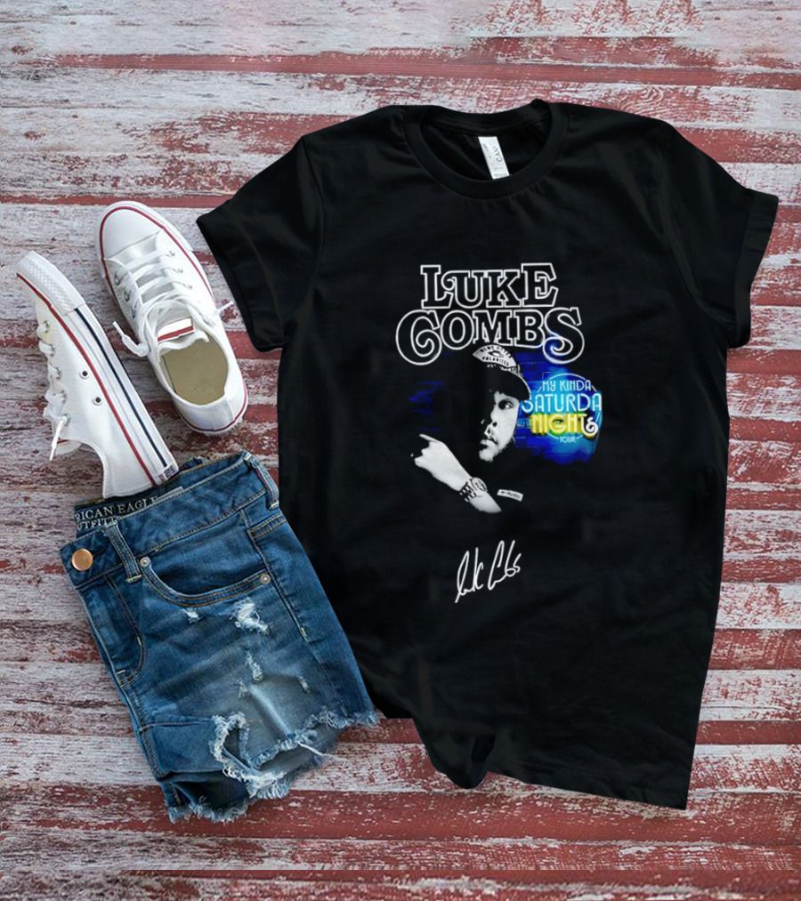 Luke Combs My Kinda Saturday Night Tour Signature Hat T-Shirt