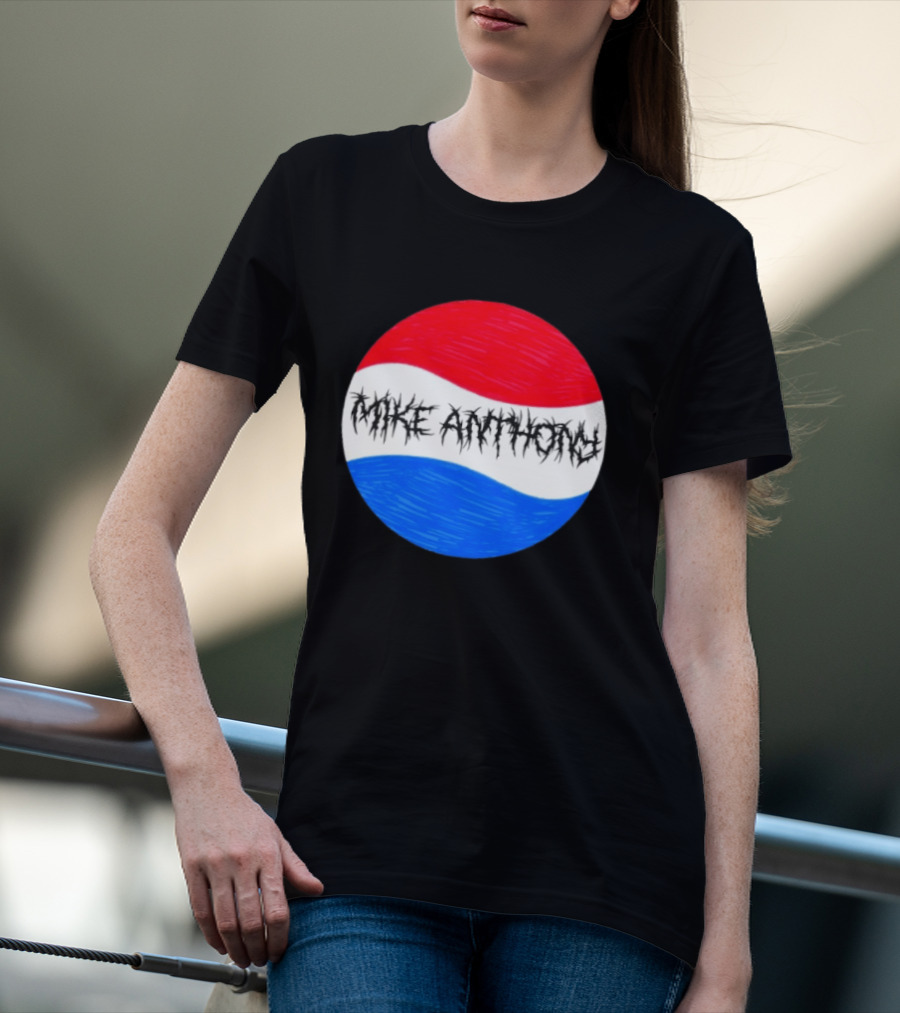 Mike Anthony Pepsi Symbol Bold Text Classic Circle T-Shirt