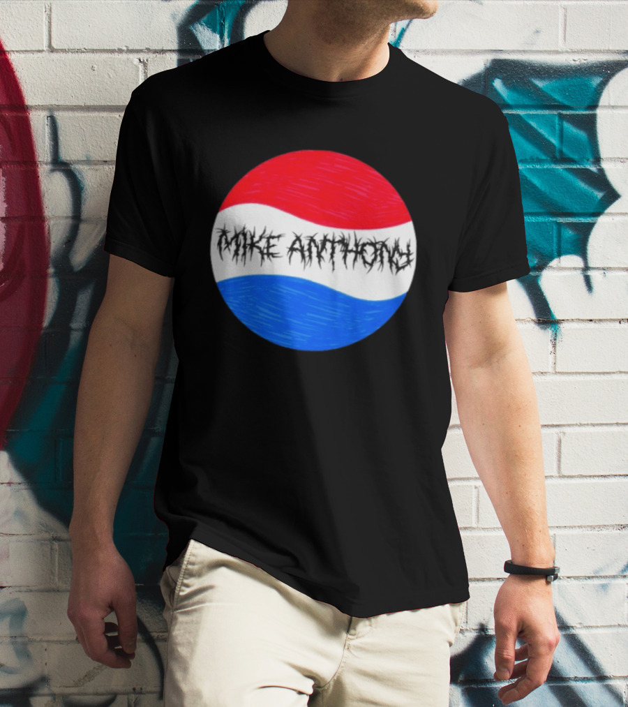 Mike Anthony Pepsi Symbol Bold Text Classic Circle T-Shirt