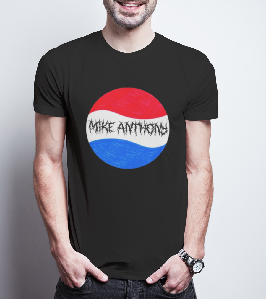 Mike Anthony Pepsi Symbol Bold Text Classic Circle T-Shirt