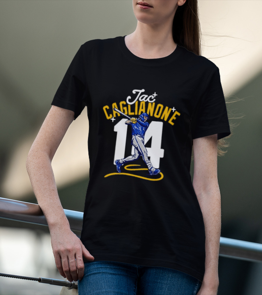 Jac Caglianone No 14 Kansas City Royals Baseball Player Action T-Shirt