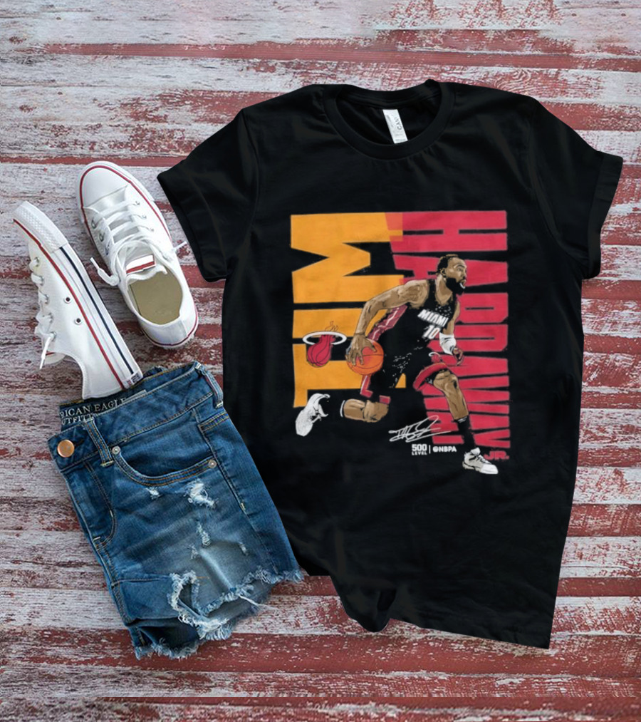 2026 NBA Tim Hardaway Jr Miami Heat Basketball Player Action T-Shirt