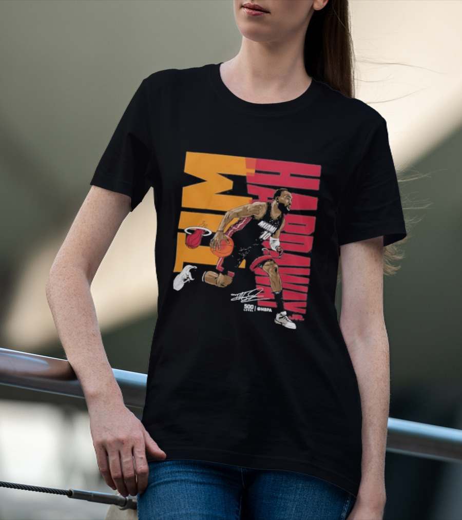 2026 NBA Tim Hardaway Jr Miami Heat Basketball Player Action T-Shirt