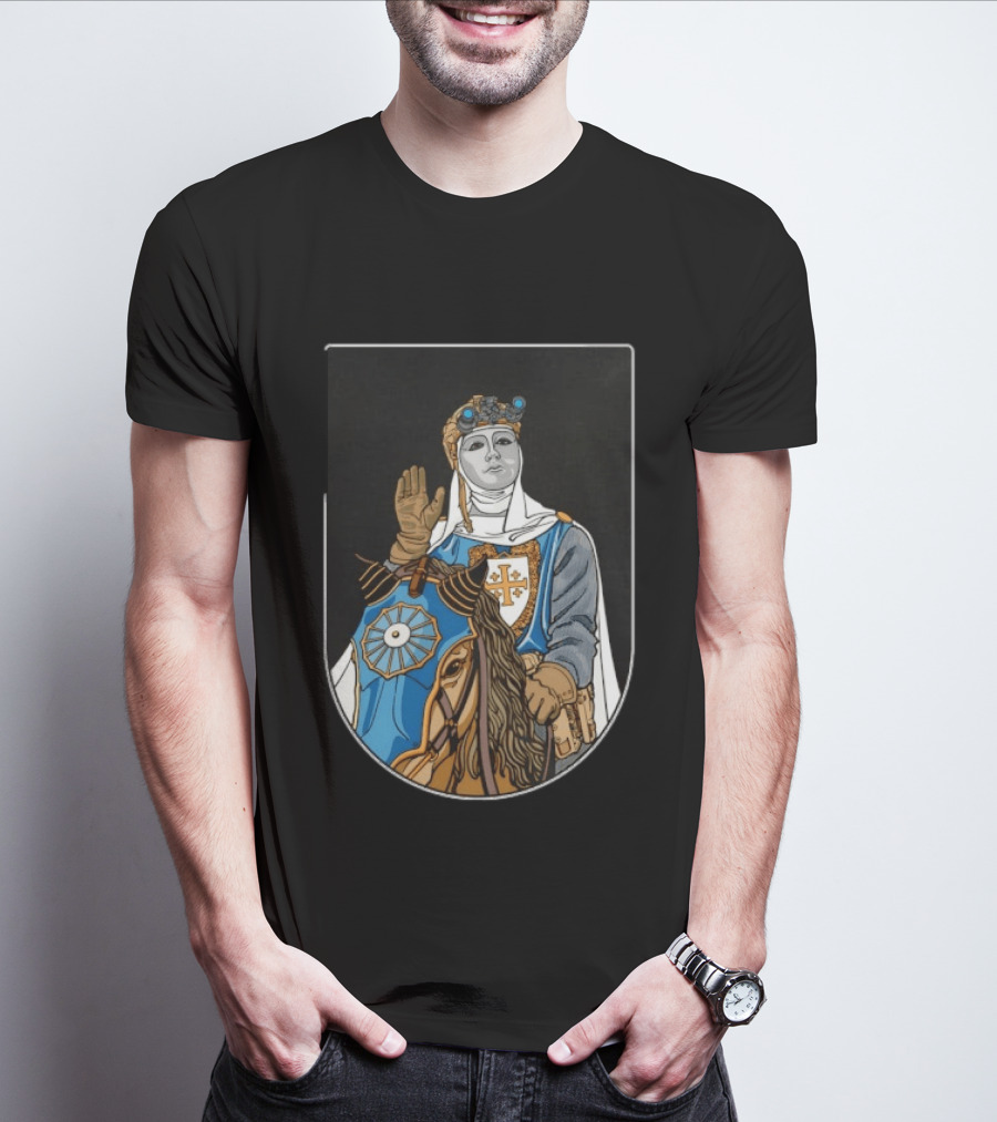 Baldwin IV Of Jerusalem Tactical Knight Crusader Armor And Helmet Medieval T-Shirt
