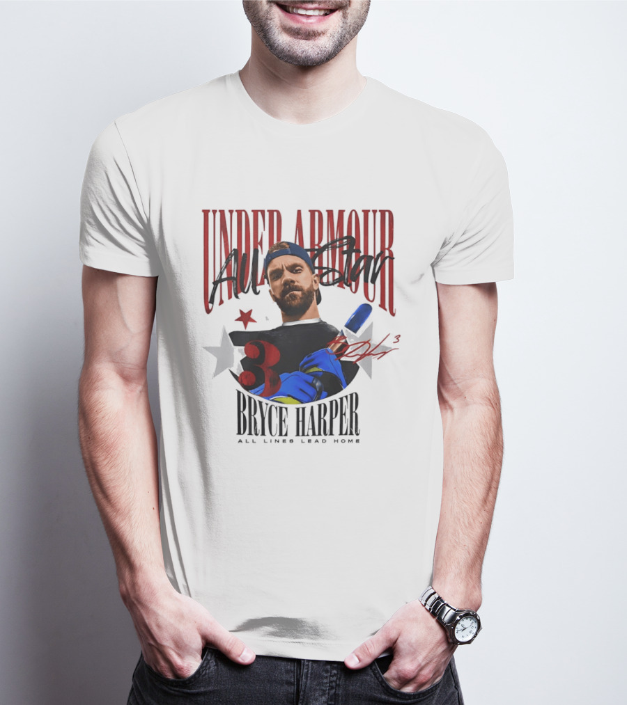 Under Armour All Star Bryce Harper All Lines Lead Home T-Shirt