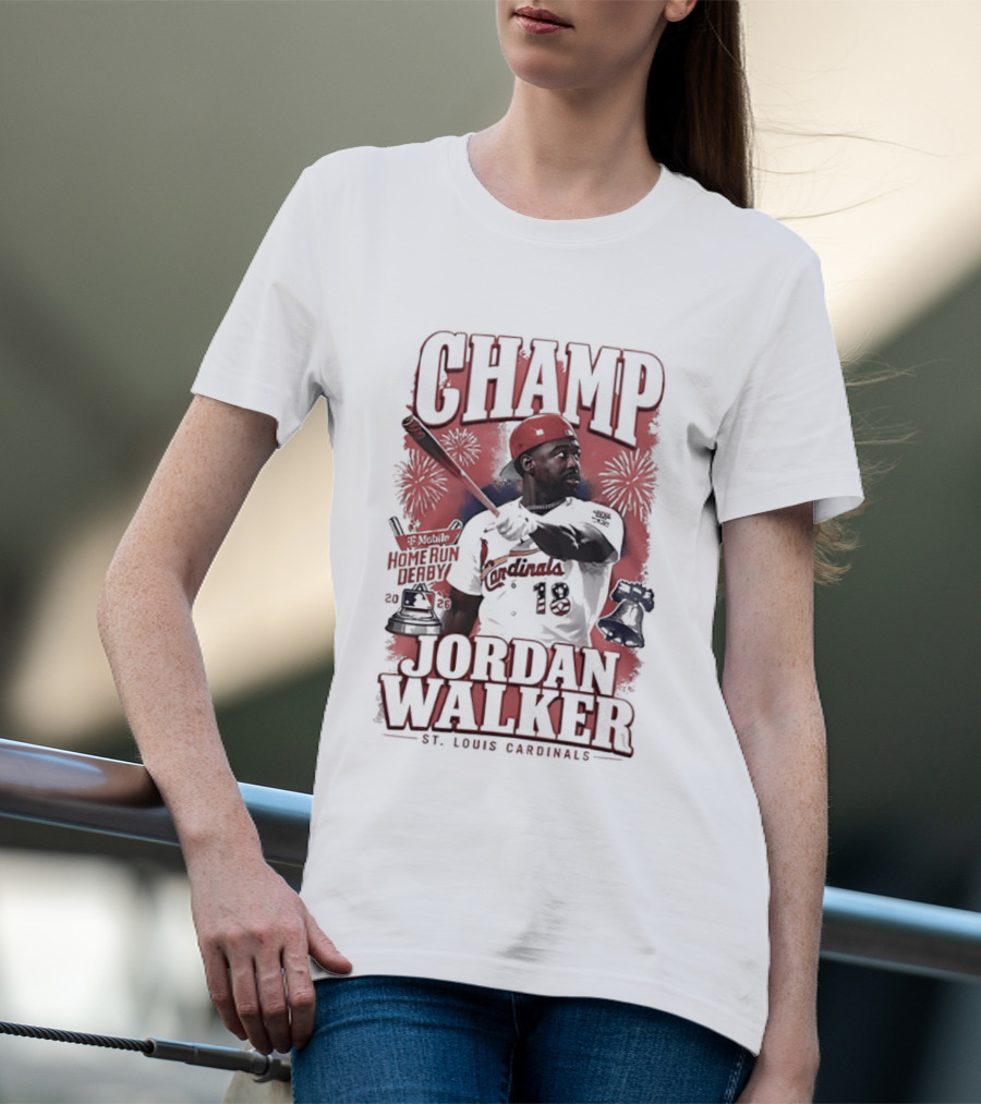 Jordan Walker St Louis Cardinals Mobile Home Run Derby Champ 2026 T-Shirt