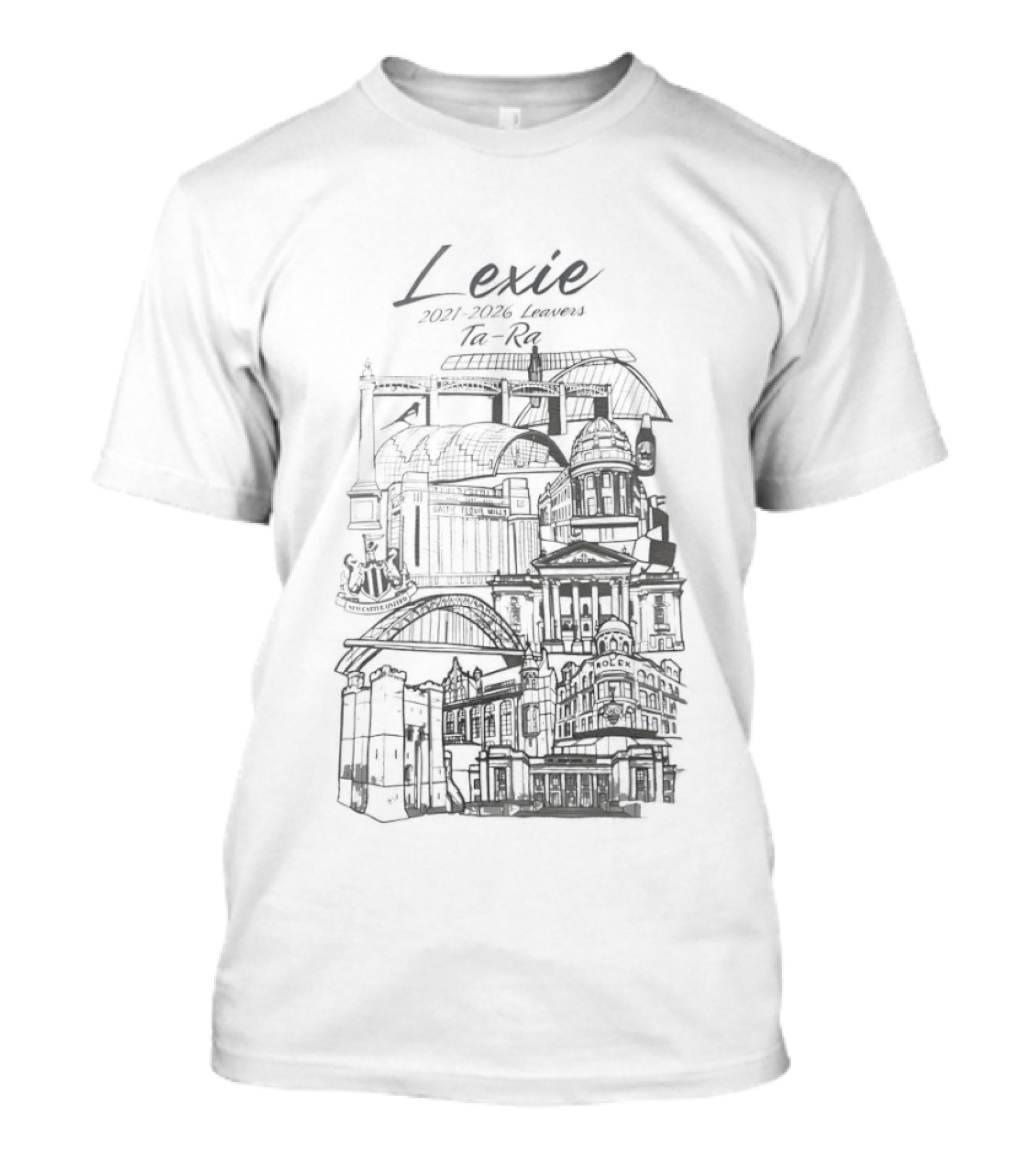 Lexie 2021 2026 Ta Ra Newcastle Upon Tyne City Landmarks T-Shirt