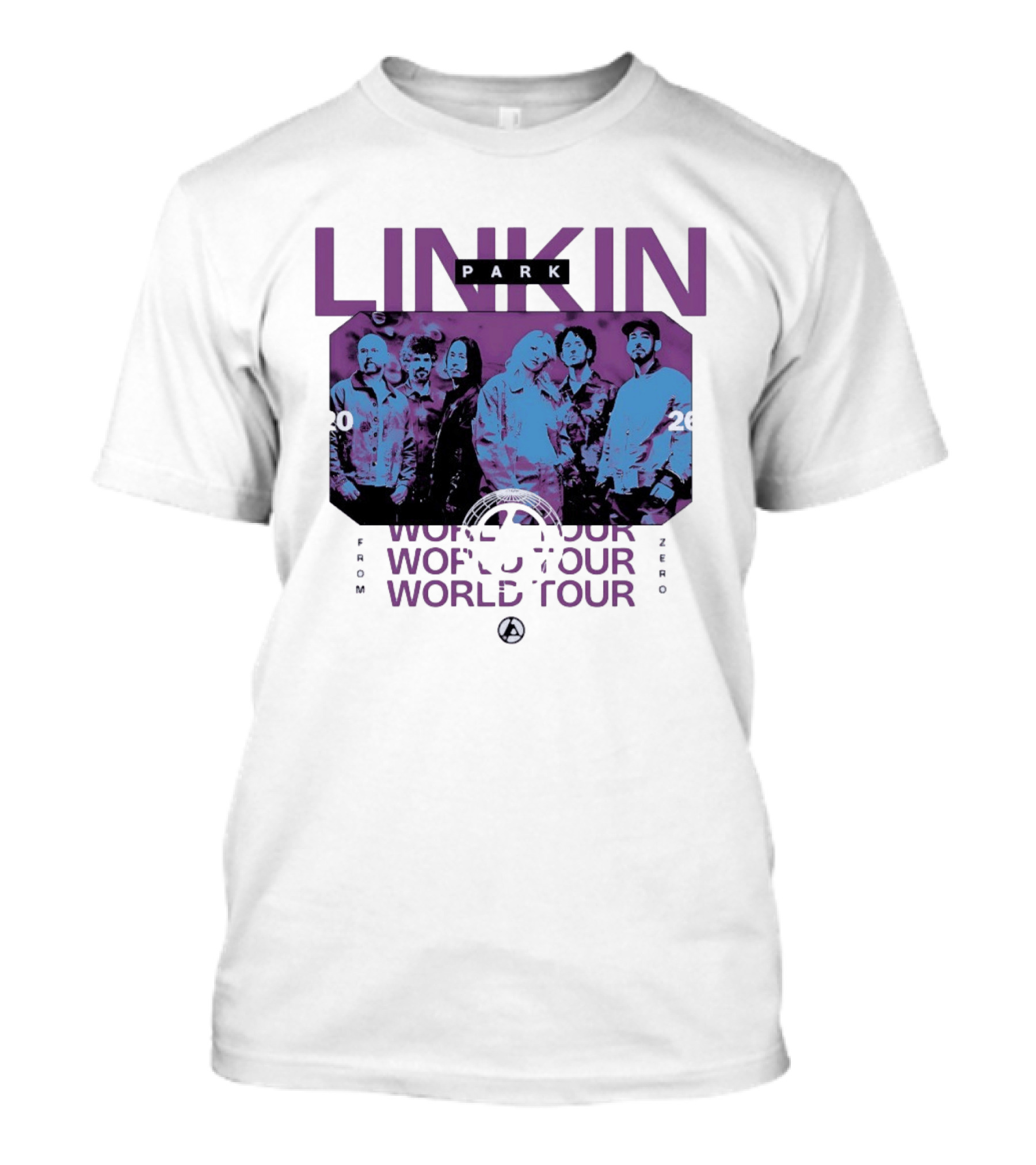 Linkin Park World Tour 2026 Purple Blue Duotone T-Shirt