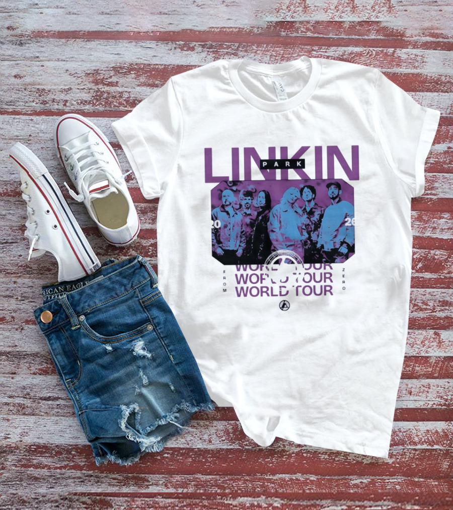 Linkin Park World Tour 2026 Purple Blue Duotone T-Shirt