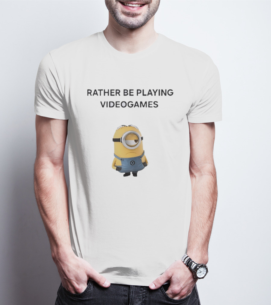 Minion Rather Be Playing Videogames Despicable Me T-Shirt