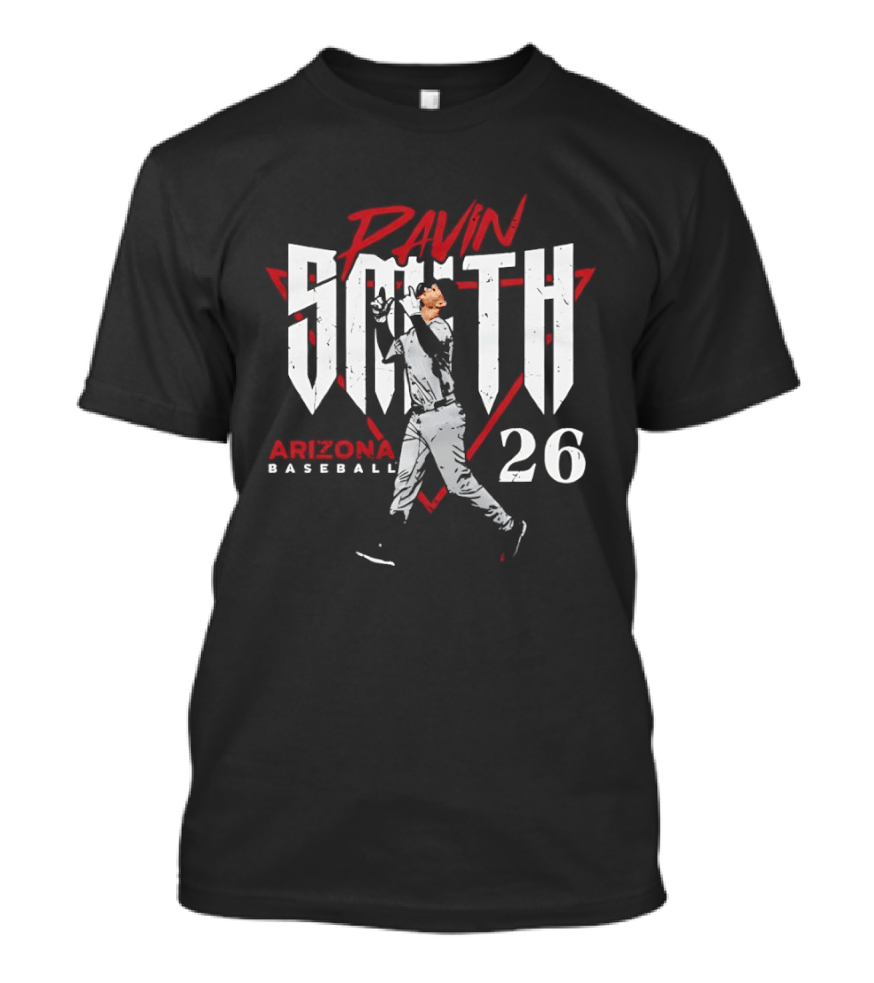 Pavin Smith Arizona Baseball 26 Distressed Sportswear T-Shirt