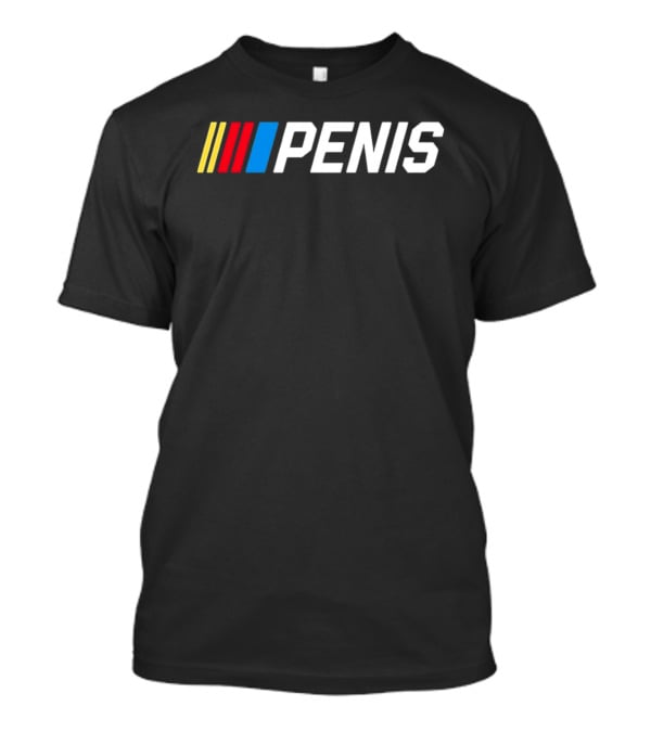 Penis NASCAR Racing With Iconic Striped T-Shirt