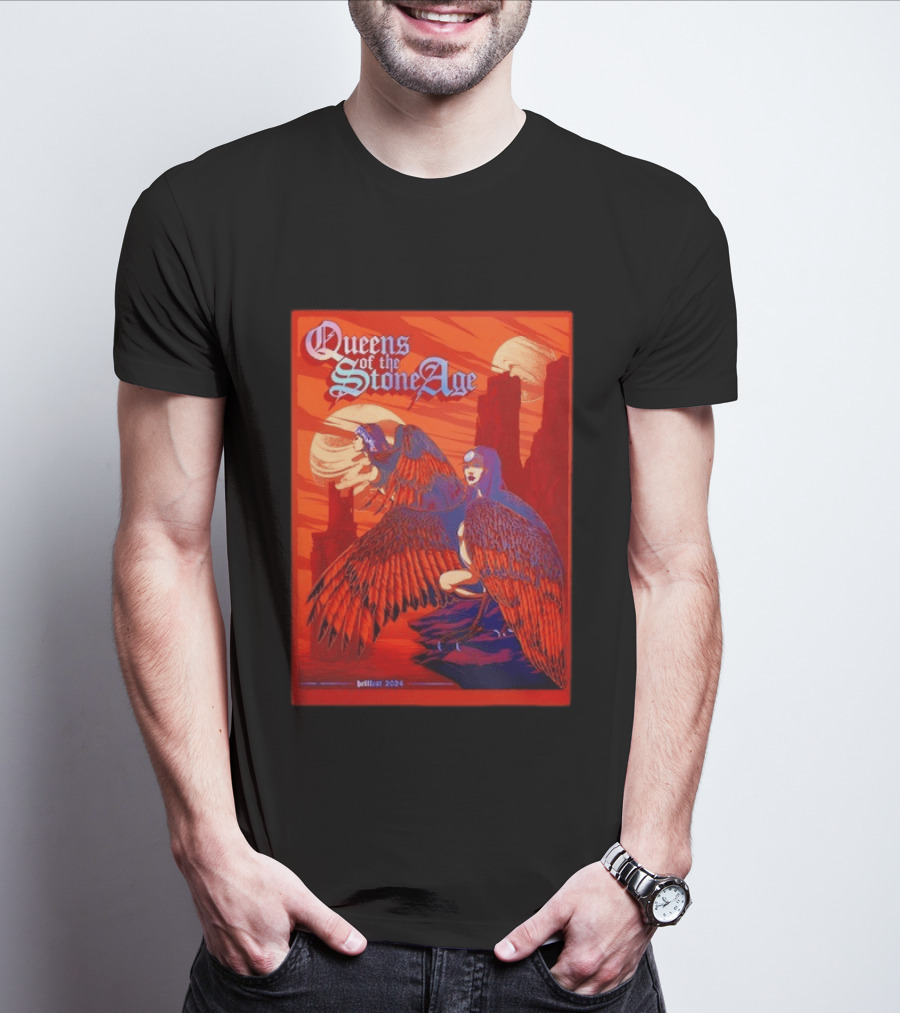 Queens Of The Stone Age Hellfest 2024 Winged Creatures T-Shirt