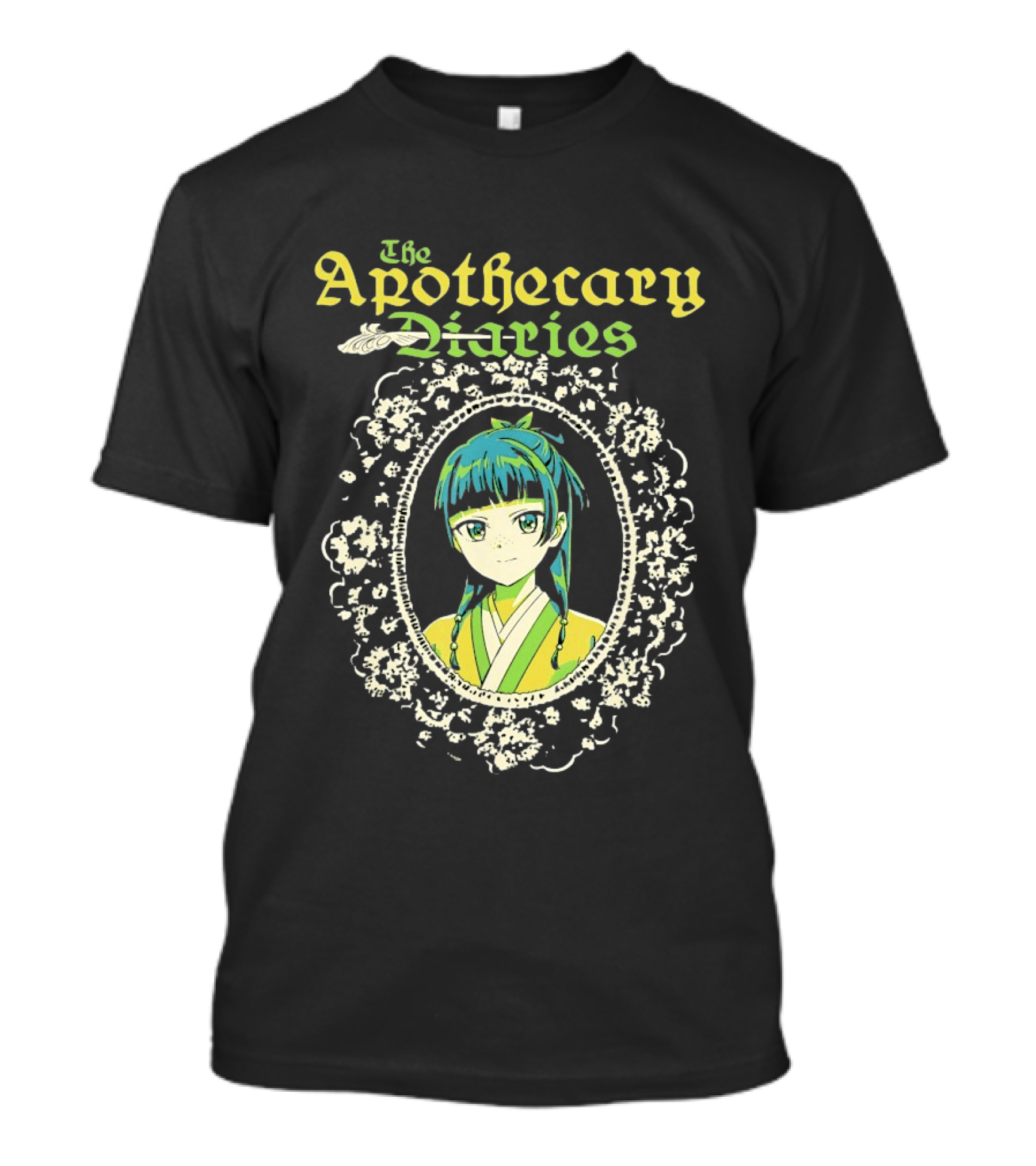 The Apothecary Diaries Anime Girl Framed Floral Lace Border T-Shirt