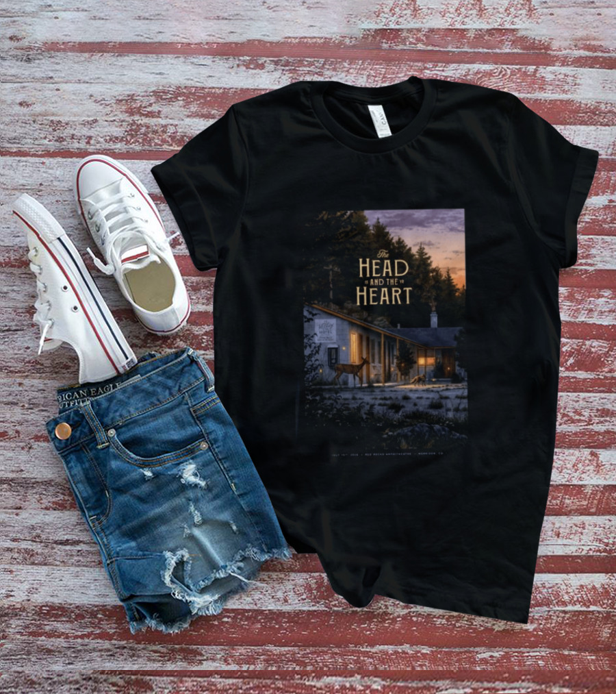 The Head And The Heart Red Rocks Amphitheatre July 15 2026 Valley Motel Morrison CO T-Shirt