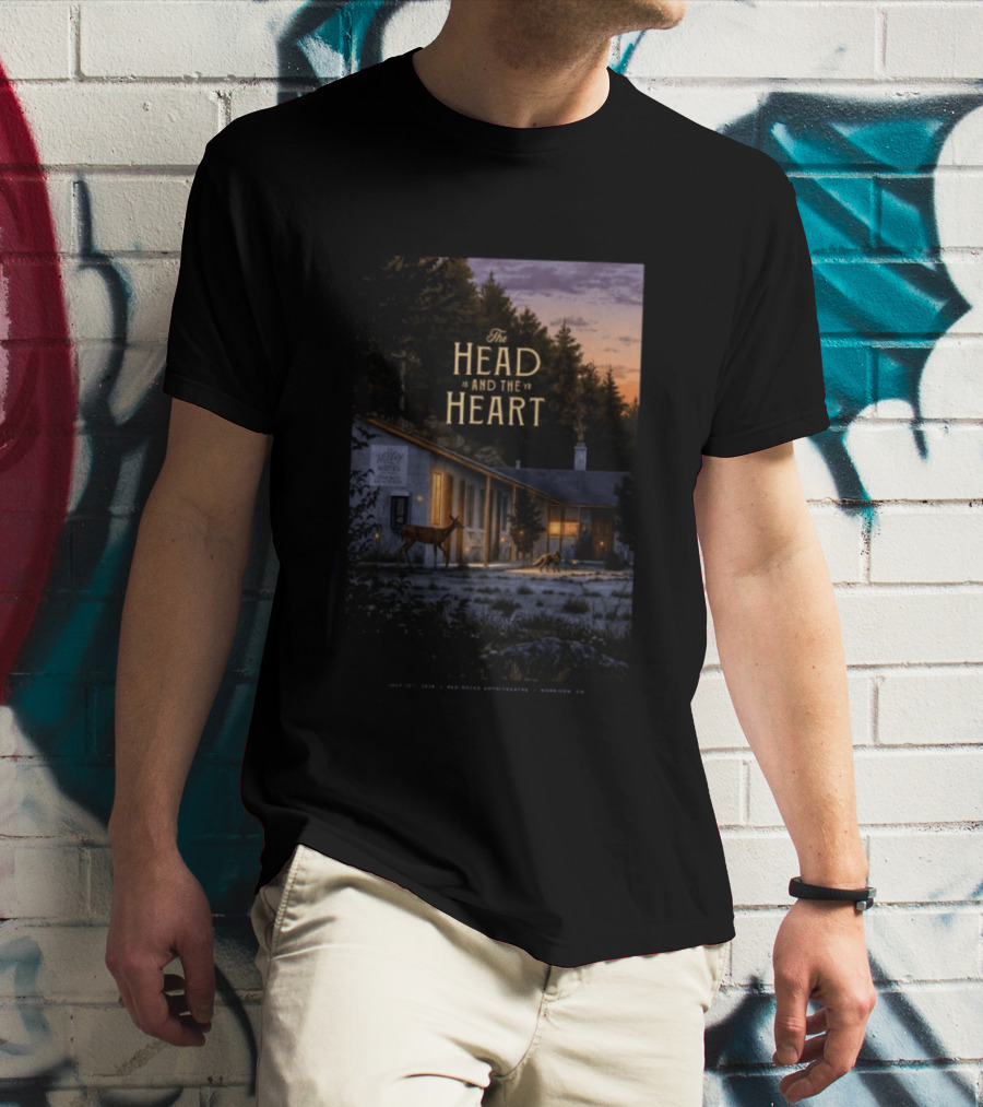 The Head And The Heart Red Rocks Amphitheatre July 15 2026 Valley Motel Morrison CO T-Shirt