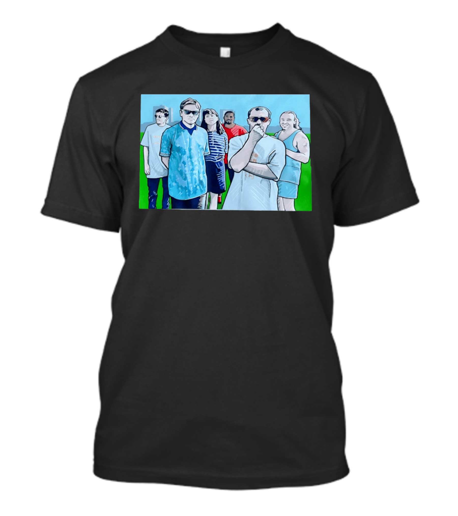 The Office Cast Illustrated Group Scene T-Shirt