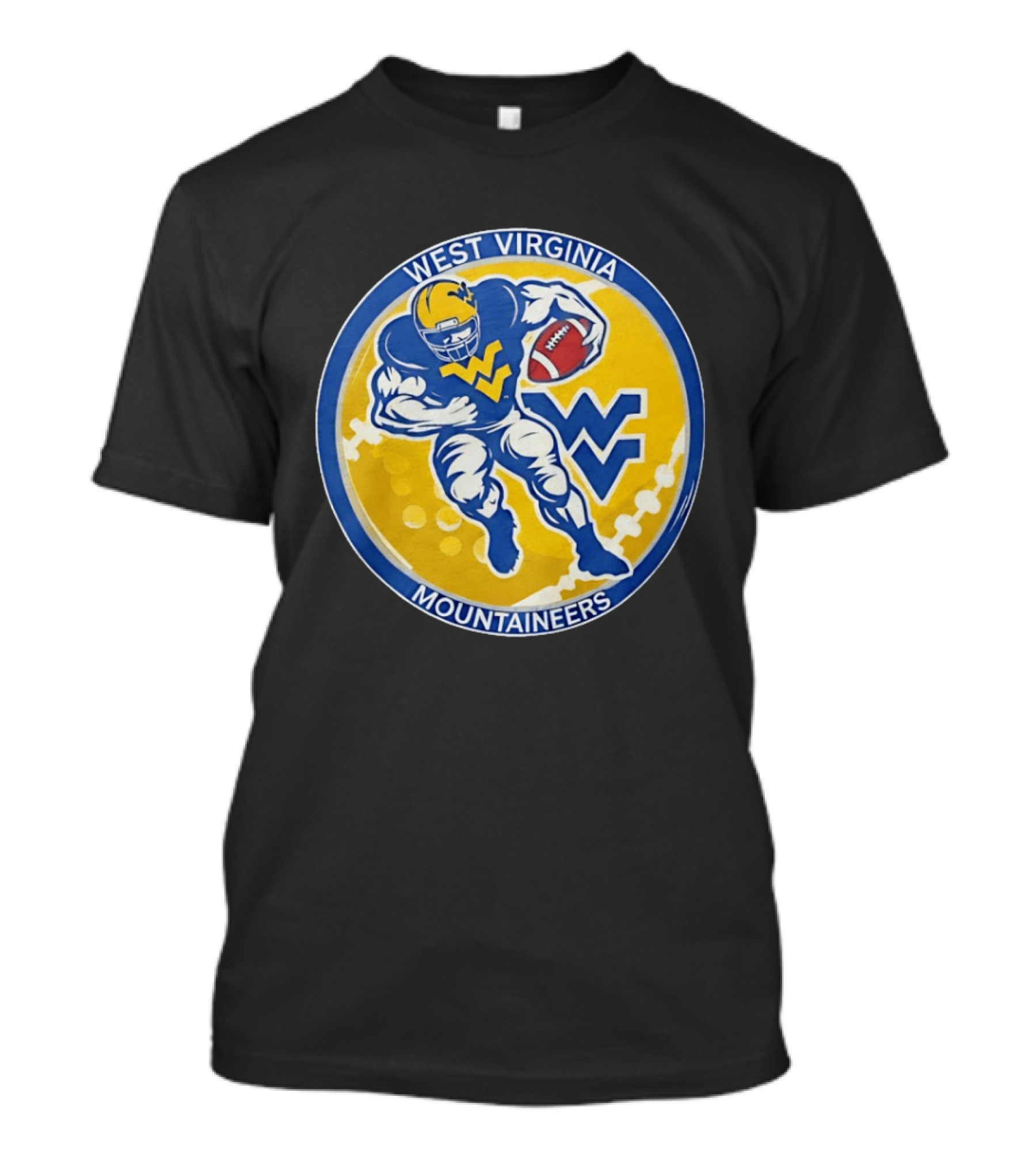 West Virginia Mountaineers Football Circular Running Back WV T-Shirt