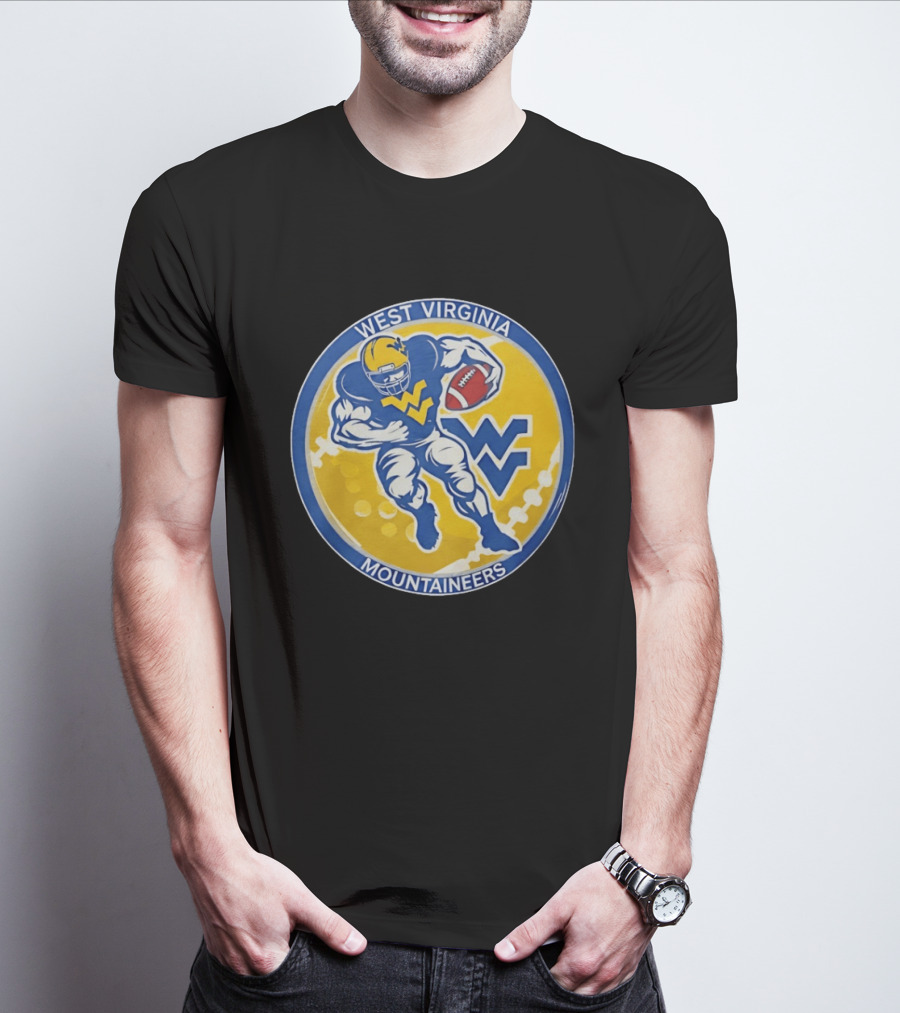 West Virginia Mountaineers Football Circular Running Back WV T-Shirt