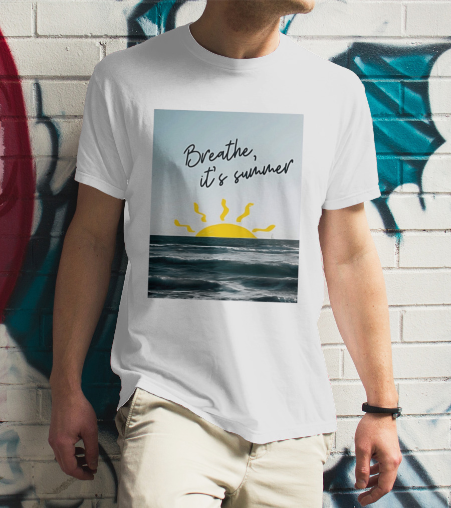 Breathe It's Summer Sun Ocean Scenery T-Shirt