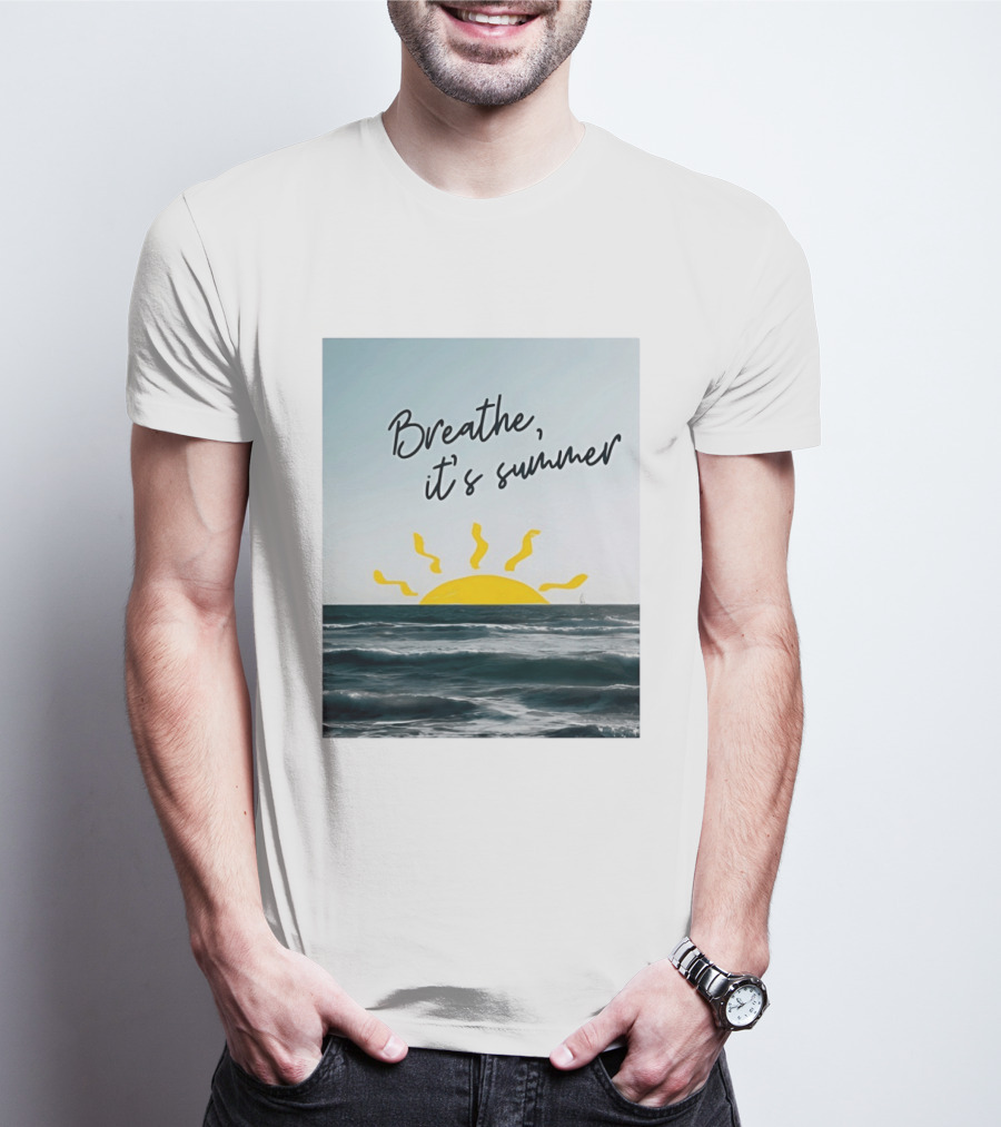 Breathe It's Summer Sun Ocean Scenery T-Shirt